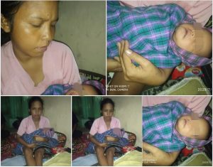 Poto Seorang Ibu Asal Tapsel  Menggendong Bayi Terlantar di Sibolga Viral di Medsos