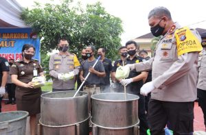 Kapolda Sumut Musnahkan Puluhan Kilogram Sabu dan Ribuan Butir Ekstasi