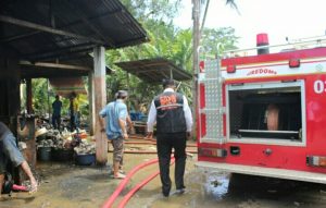 Tabung Gas Meledak, Bengkel Sepedamotor Terbakar di Tapsel