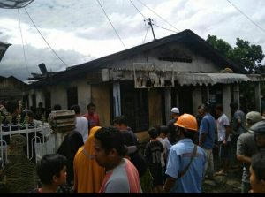 Satu Rumah Milik Warga di Sigiring-Giring Padangsidimpuan Terbakar