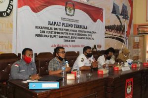 KPU Madina Tetapkan Daftar Pemilih Sementara