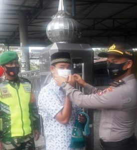 Gugah Masyarakat, Siswa Setukpa Polri Bagi Ratusan Masker di Pematangsiantar