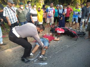 Tabrak Kijang, Pemuda Asal Ajibata Simalungun Tewas di Pinggir Jalan Perdagangan