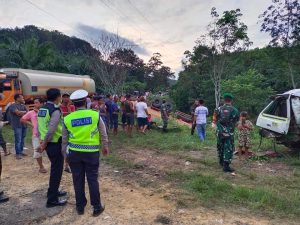 Seputar Kecelakaan Beruntun di Nabundong, Sopir Truk Terluka, Polres Tapsel Akan Lidik