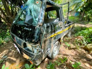 Mobil Pick-up Laka Tunggal di Hanopan Sibatu Padangsidimpuan, 1 Penumpang Tewas