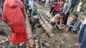 Hujan Deras, Badan Jalan Provinsi di Padang Lawas Putus