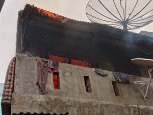 Satu Unit Rumah Padat Penduduk Terbakar di Kampung Teleng, Sidimpuan