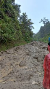 Diguyur Hujan, Gelondongan Kayu dan Lumpur Tutupi Badan Jalan Lintas Sopotinjak, Batang Natal