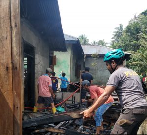 Dua Unit Rumah Permanen Terbakar di Desa Sabungan, Sidimpuan