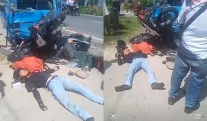 Laga Kambing Angkot Versus Sepeda Motor, Dua Orang Korban