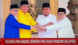 PKB, Golkar dan PAN Resmi Deklarasikan Prabowo Jadi Bacapres