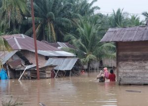 Sungai Barumun Meluap, Satu Desa di Paluta Dilanda Banjir