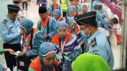 Jemaah Haji Asal Sidimpuan Tiba di Kualanamu, Sumut