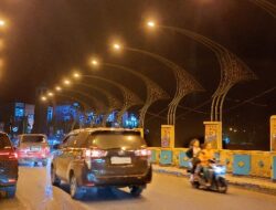 Akhirnya, Lampu Hias Jembatan Siborang Padangsidimpuan Menyala Lagi