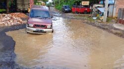 Tolong Pak Bobby Nasution, Jalan Milik Provinsi Kupak-Kapik Mirip Kubangan Kerbau di Sidimpuan